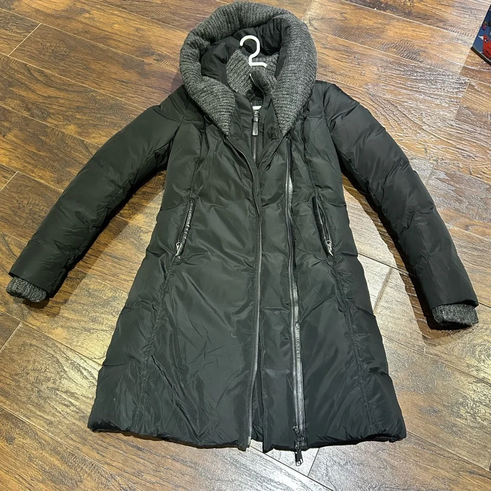 Mackage black and dark Gray Puffer Jacket with wool collar size S - Picture 3 of 10